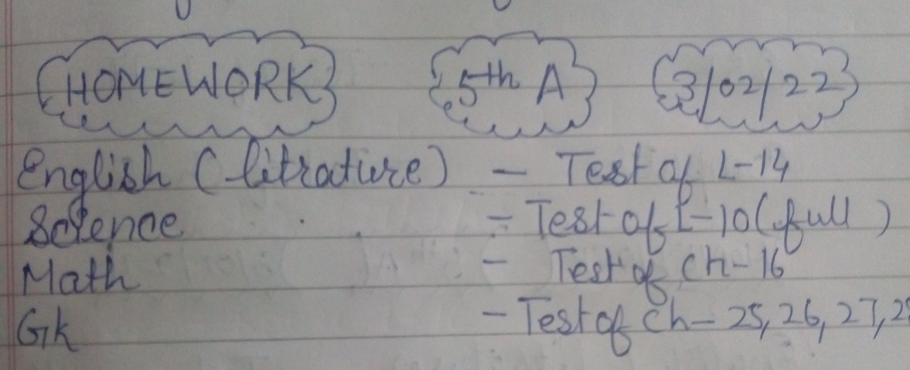 Homework - Science - Assignment - Teachmint