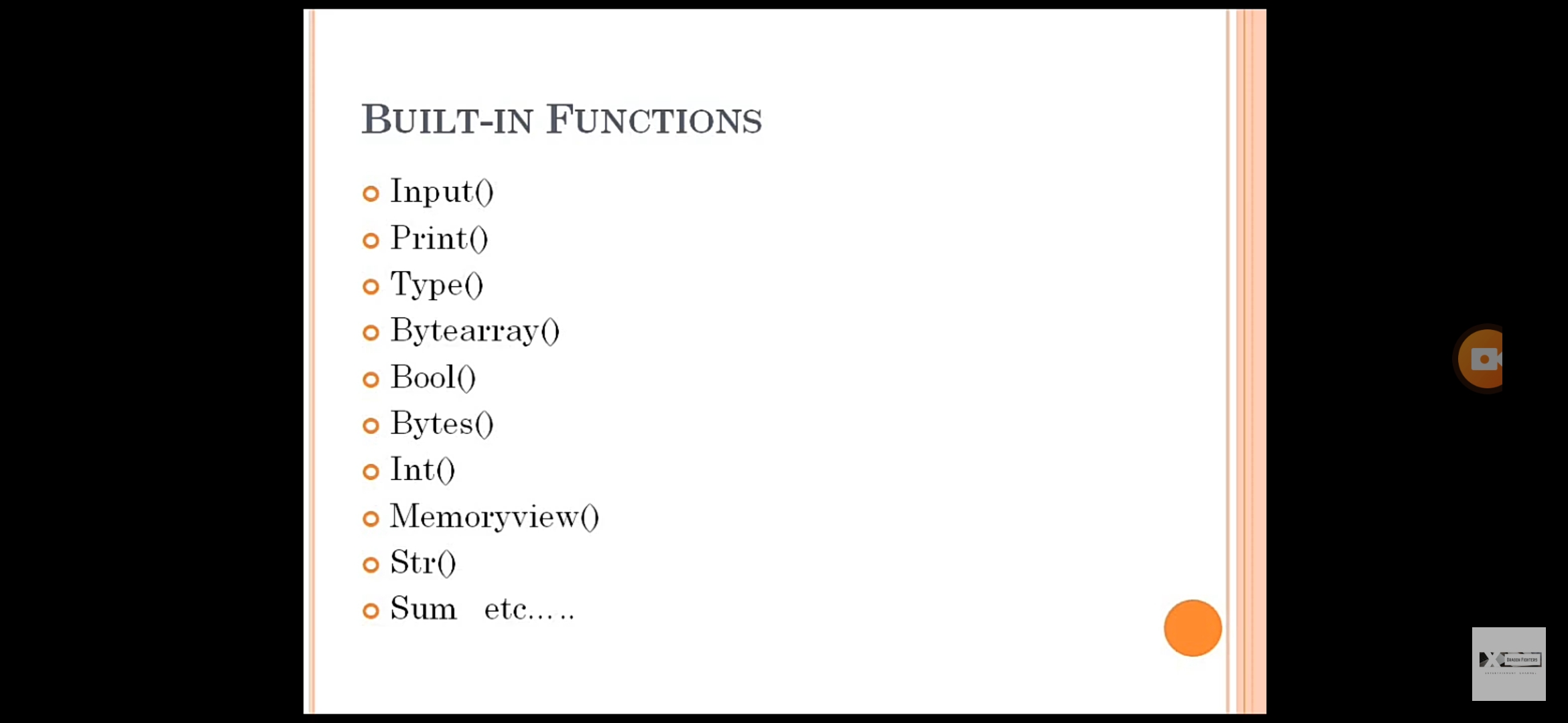 Example Built In Functions - Python - Notes - Teachmint