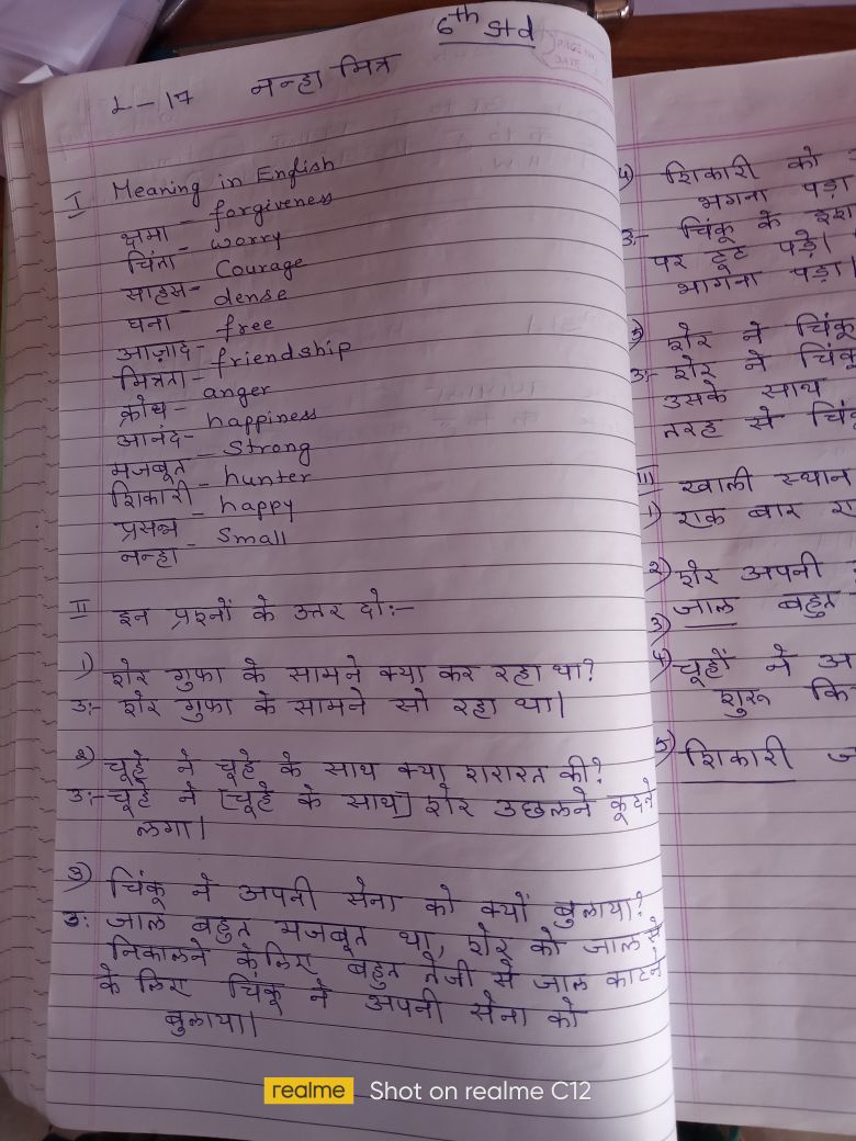 assignment hindi name