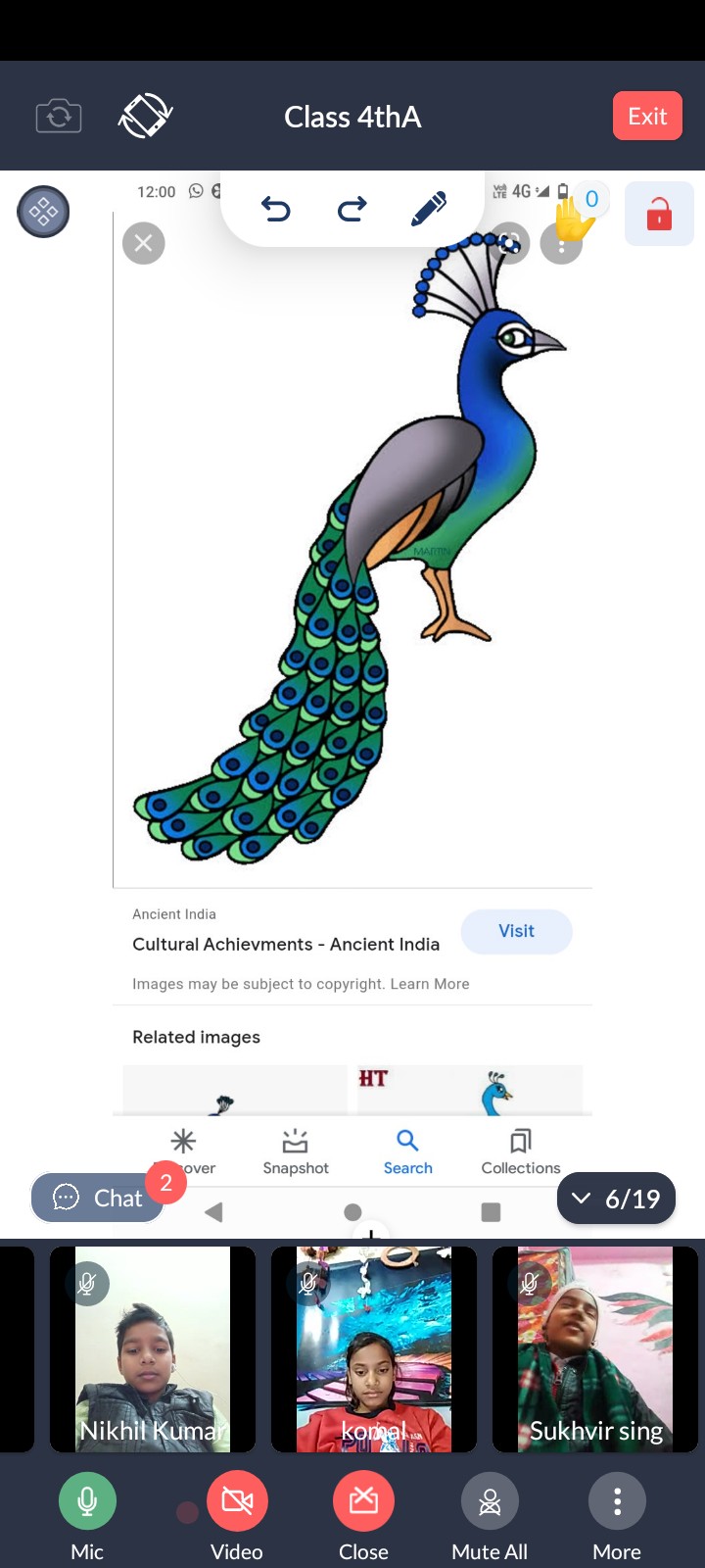 Drawing - Indian National bird, Peacock | Curious Times