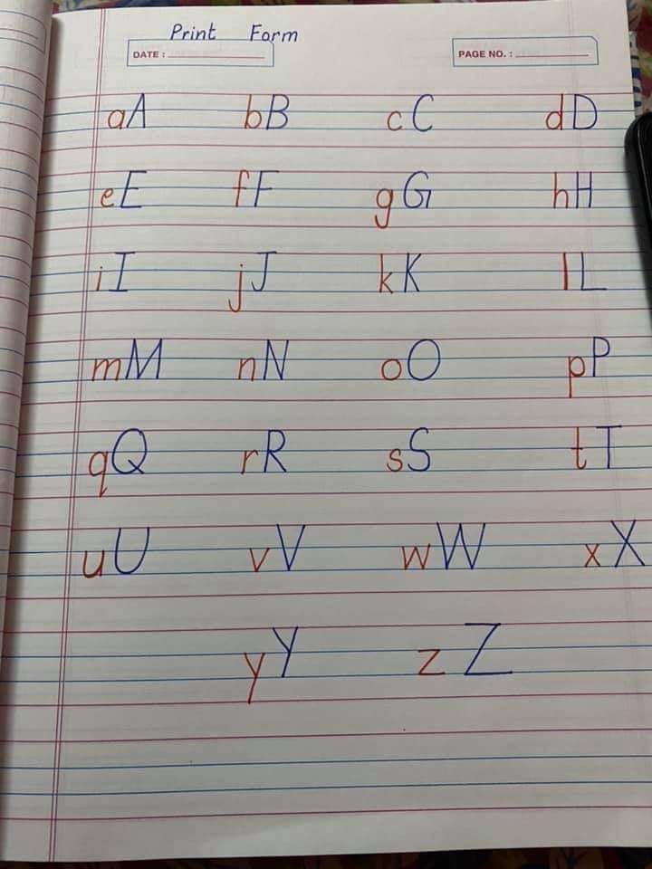 cursive alphabet capital and lowercase letters