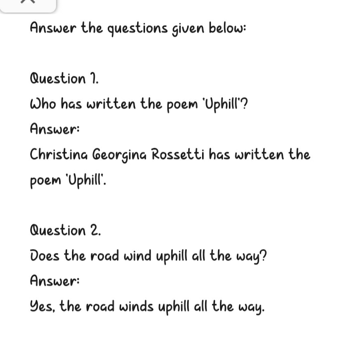 Its All Uphill Interactive Worksheet Answers Pdf Uphill Poem Questions And Answers Pdf | Sitedoct.org