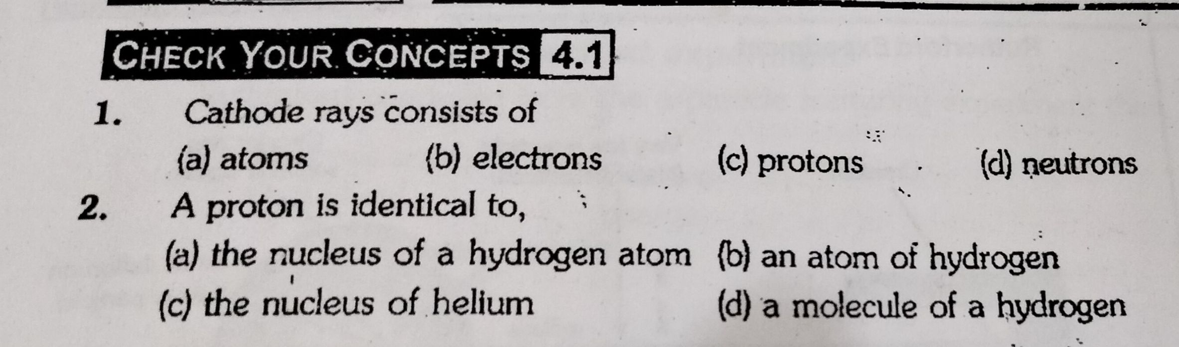 assignment on structure of atom