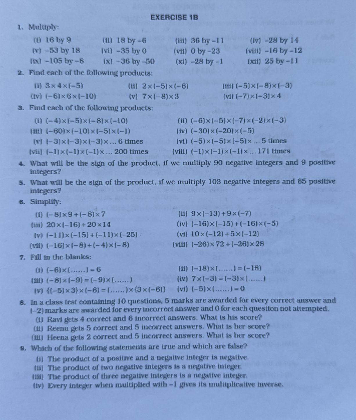 Integers Mathematics Assignment Teachmint 2043