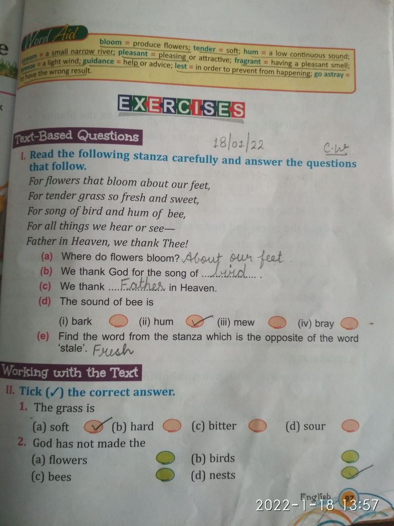 Book Work Pg 97 - English - Notes - Teachmint