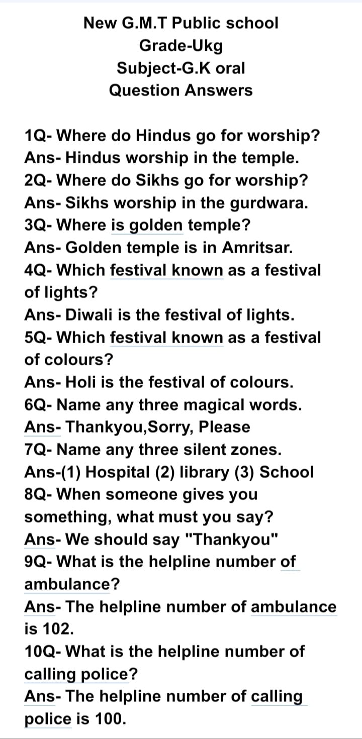gk questions for primary students