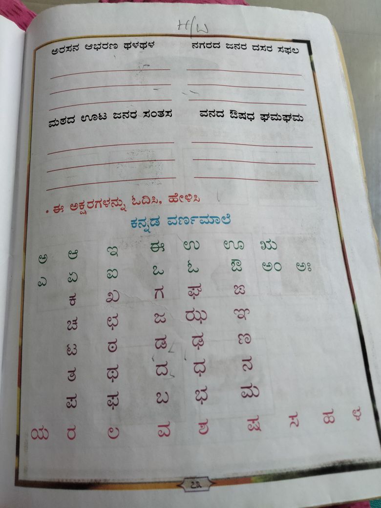 kannada assignment first page