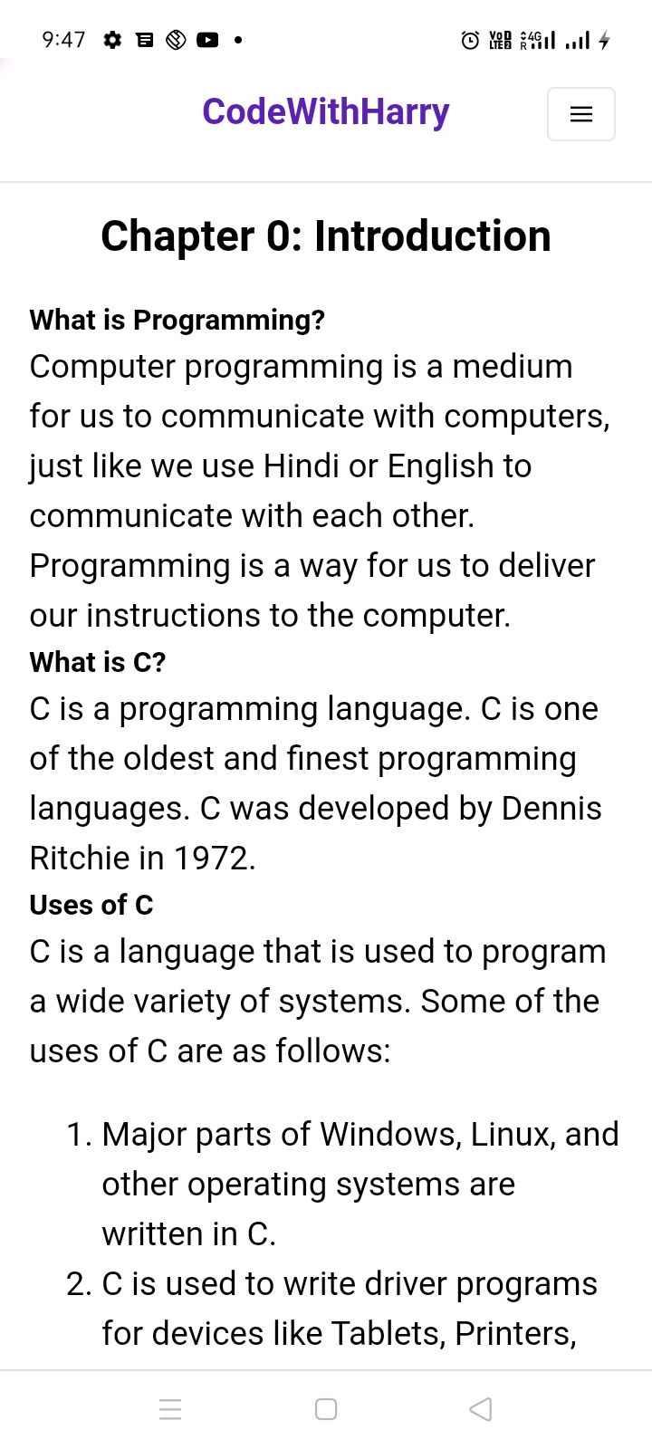 C Class - C - Notes - Teachmint