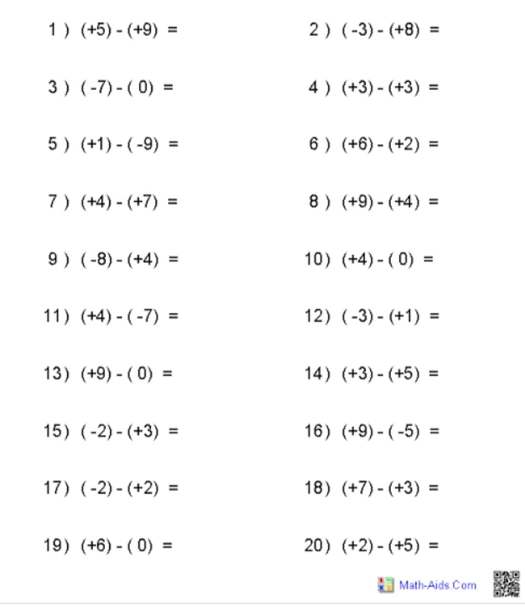 Maths Integers Test All Subjects Subjective Test Teachmint 0576