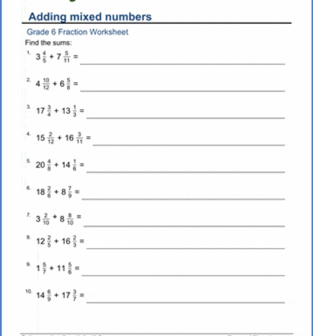 Work Sheet - Maths - Assignment - Teachmint