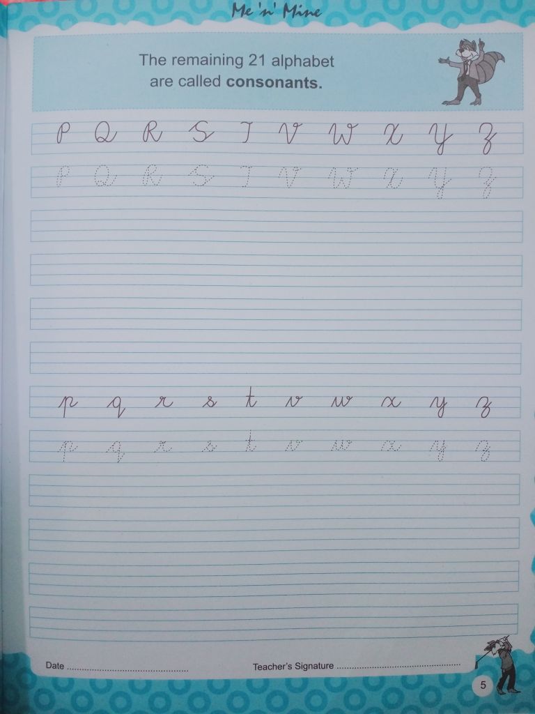 homework in cursive