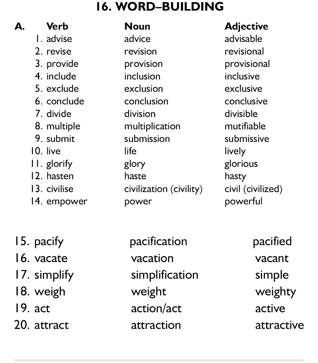 Adjective for weight