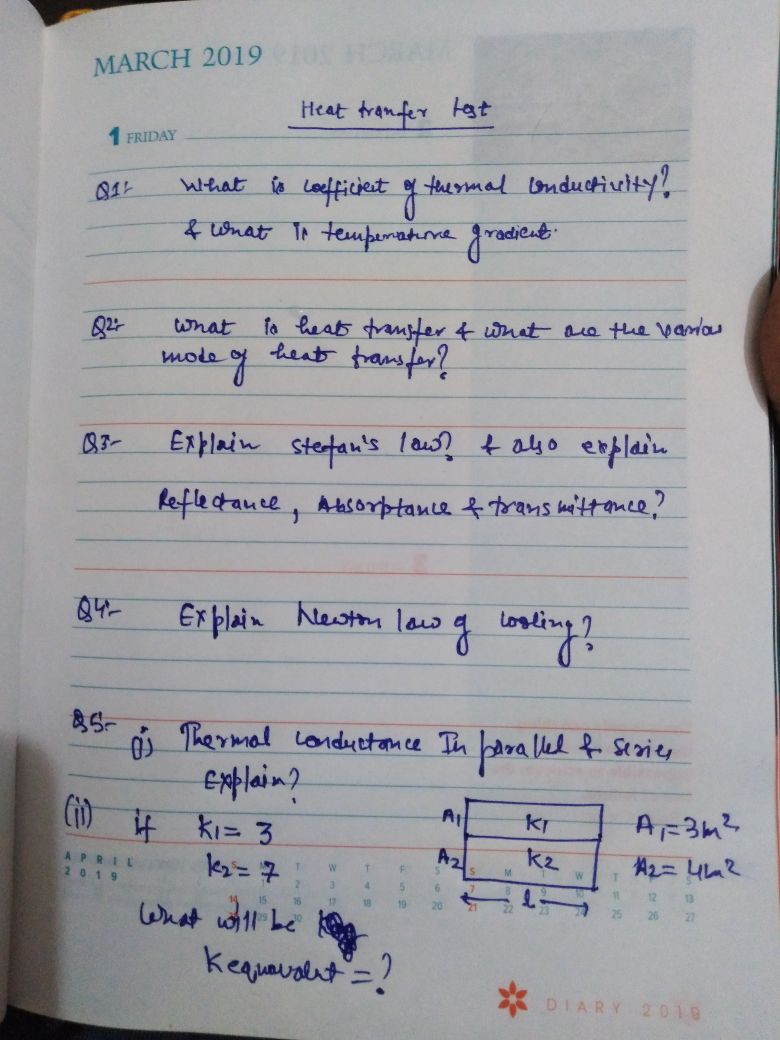 Heat Transfer - Physics - Subjective Test - Teachmint