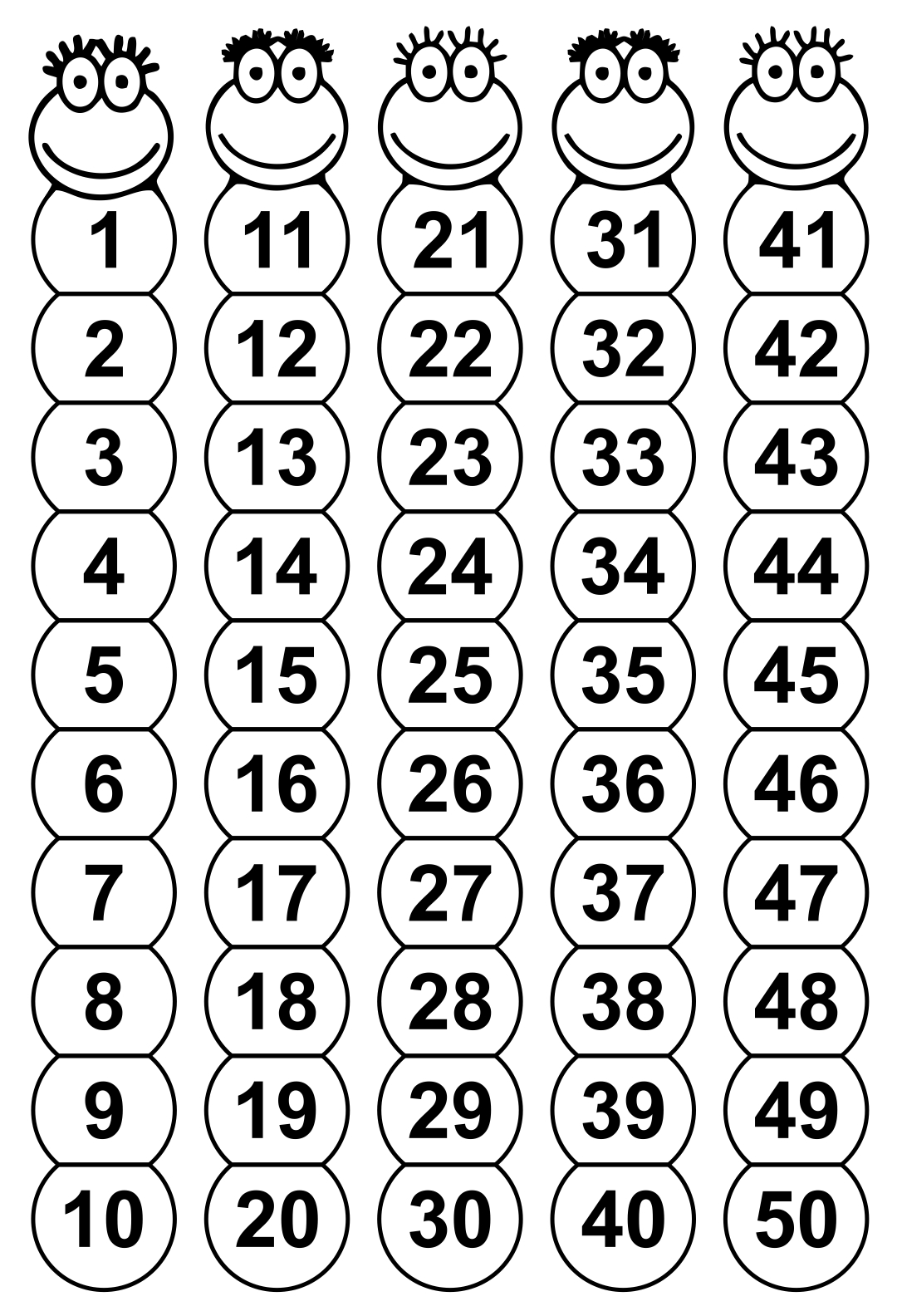 Number-chart-1-50 - English - Notes - Teachmint