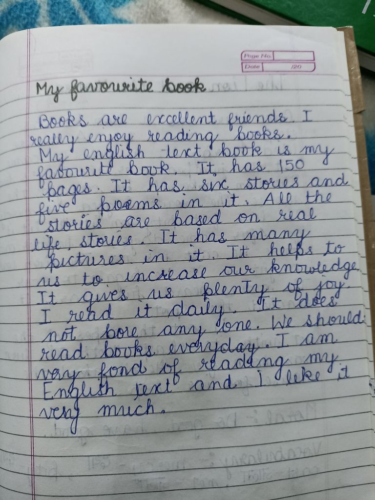 essay on my favourite book for class 6