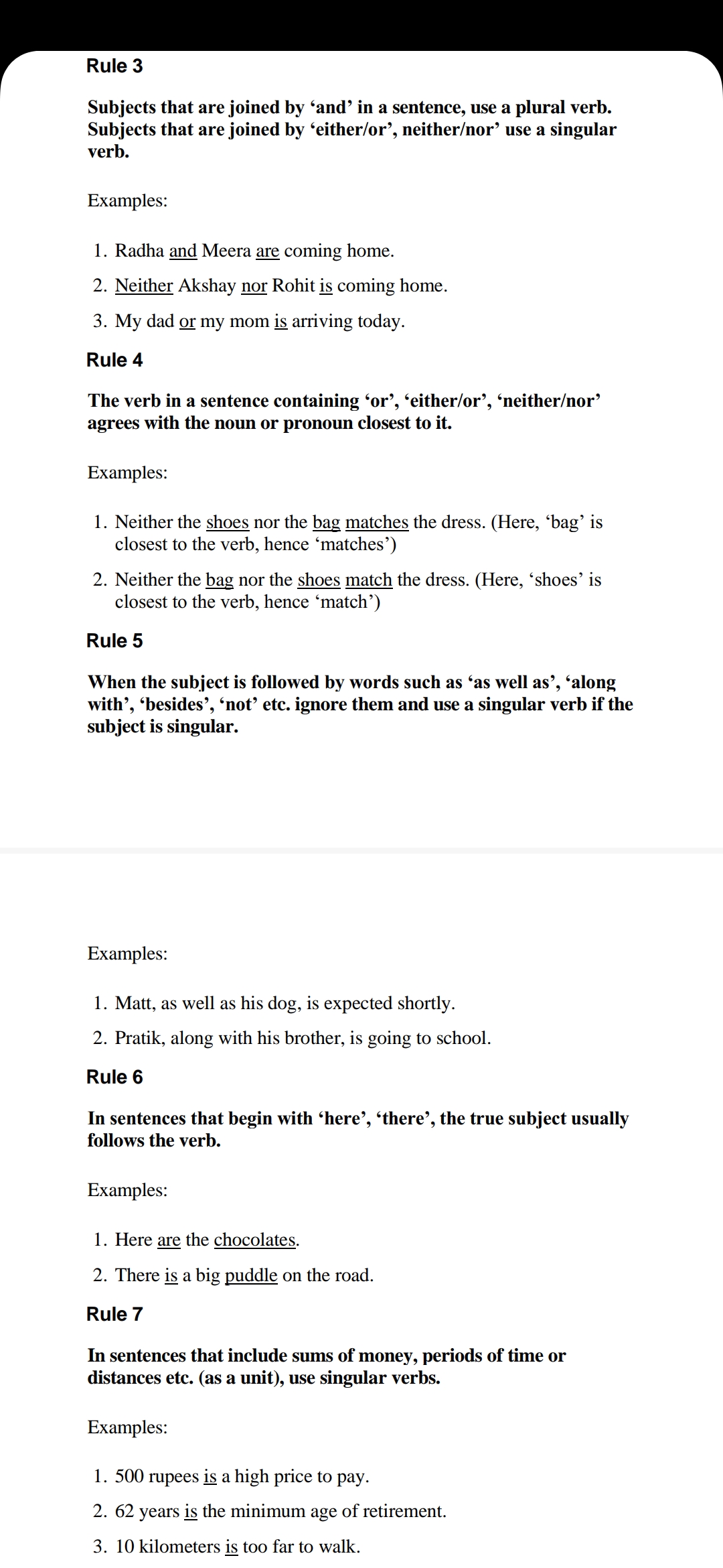 Subject Verb Concord English Notes Teachmint