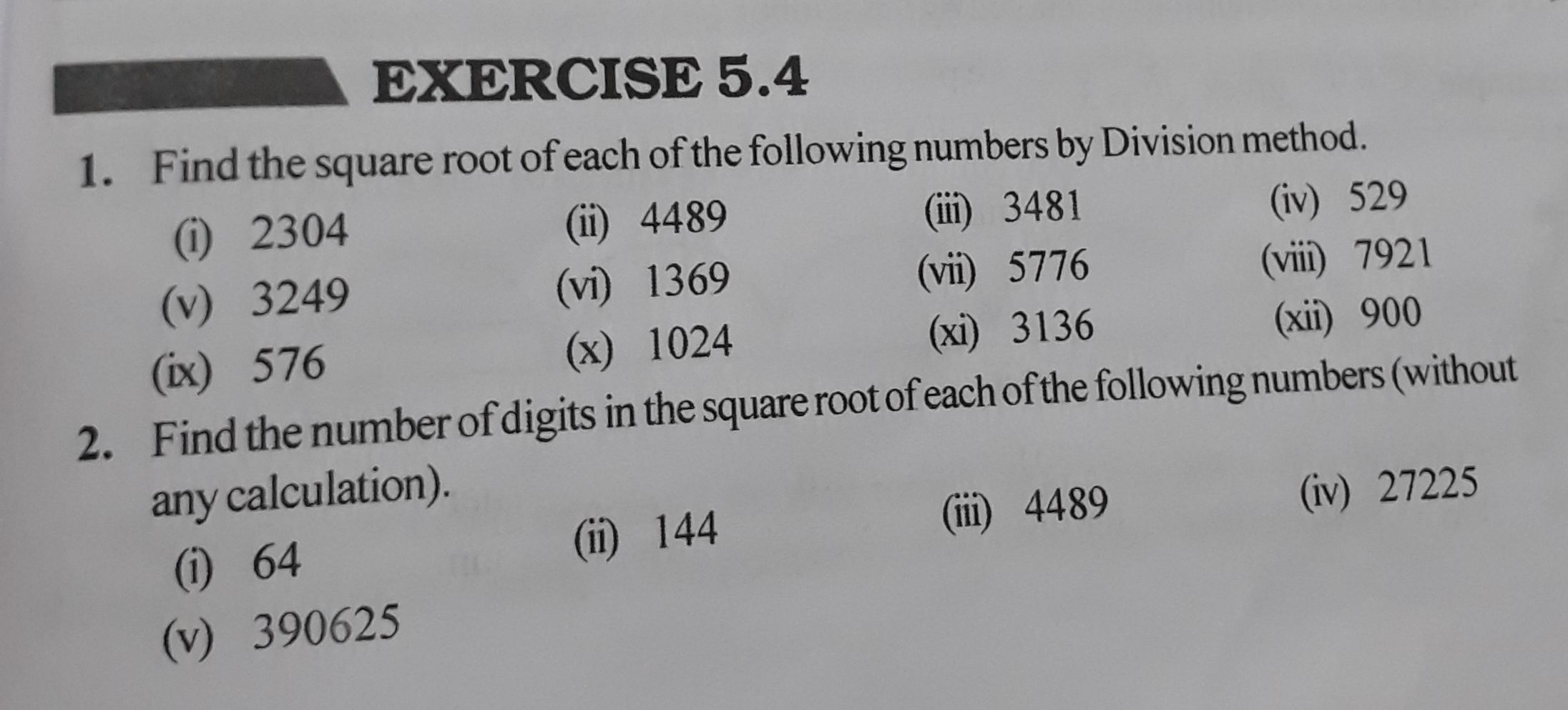 Maths H. W 5.4 - Mathematics - Assignment - Teachmint