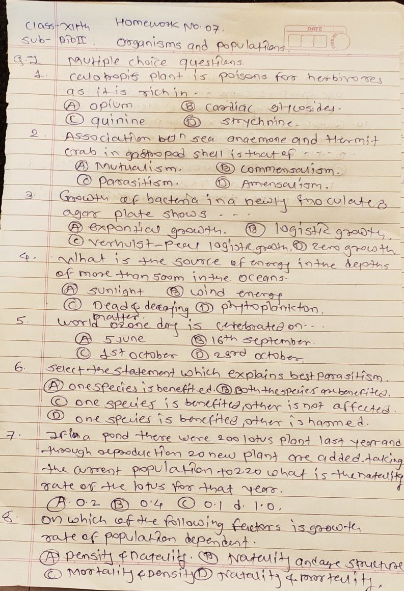 higher biology assignment understanding standards