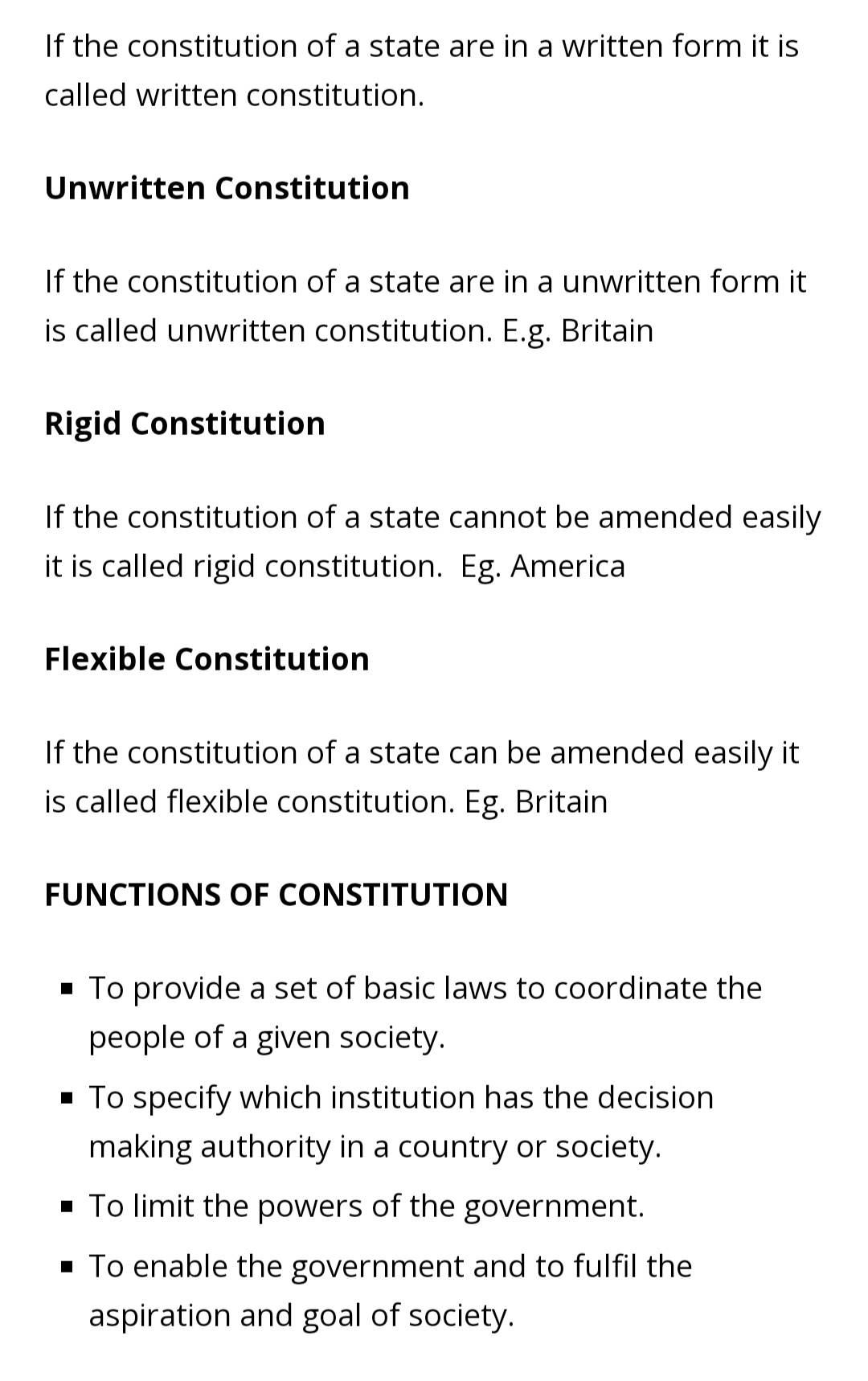 difference between written and unwritten constitution