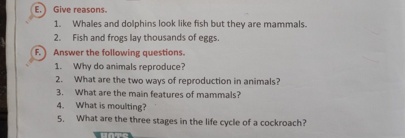 Reproduction In Animals - Science - Assignment - Teachmint