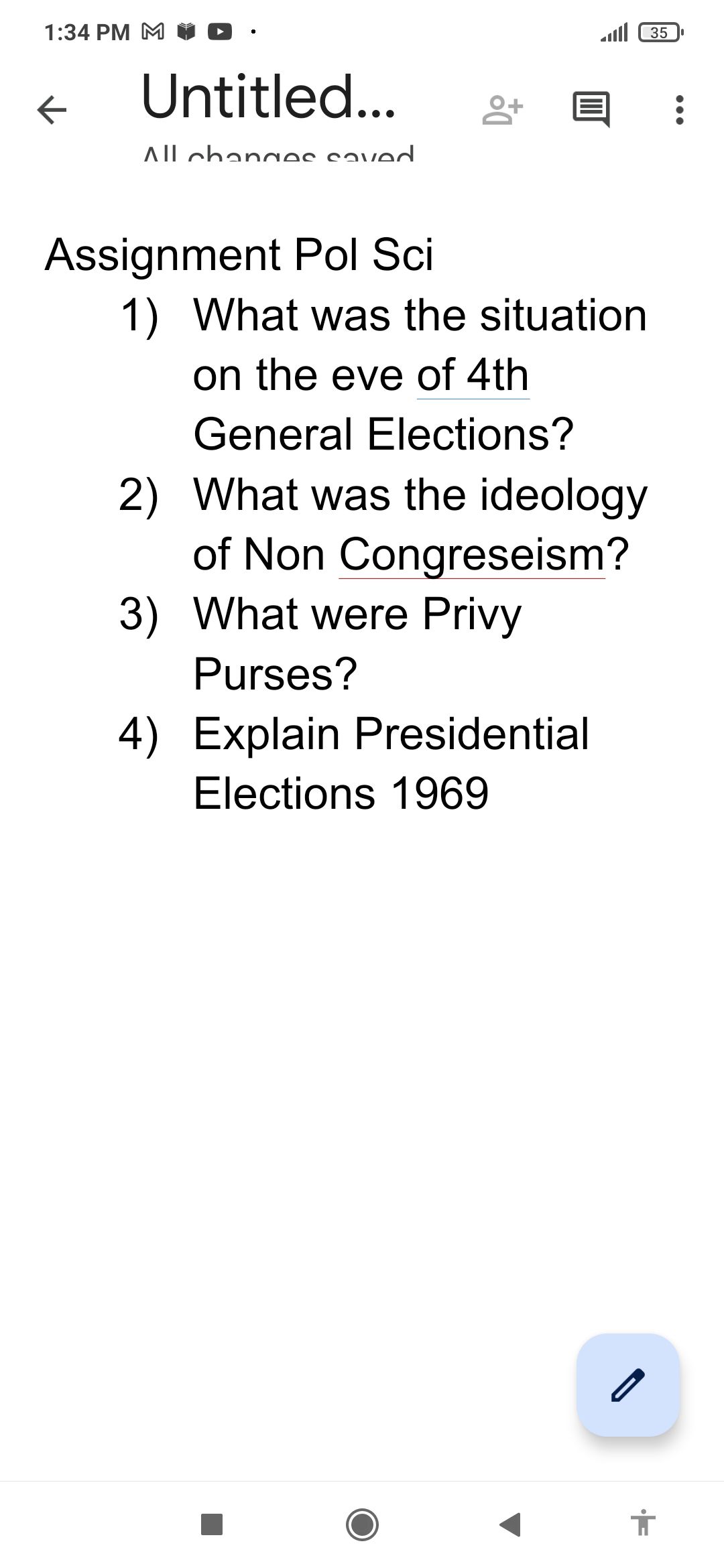 political science assignment topics