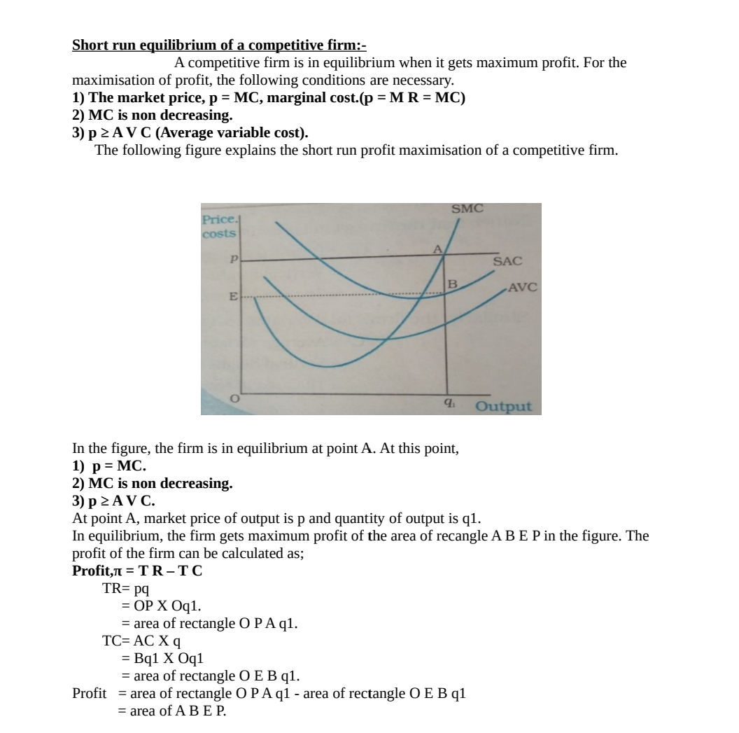 Perfect Competition - Economics - Notes - Teachmint