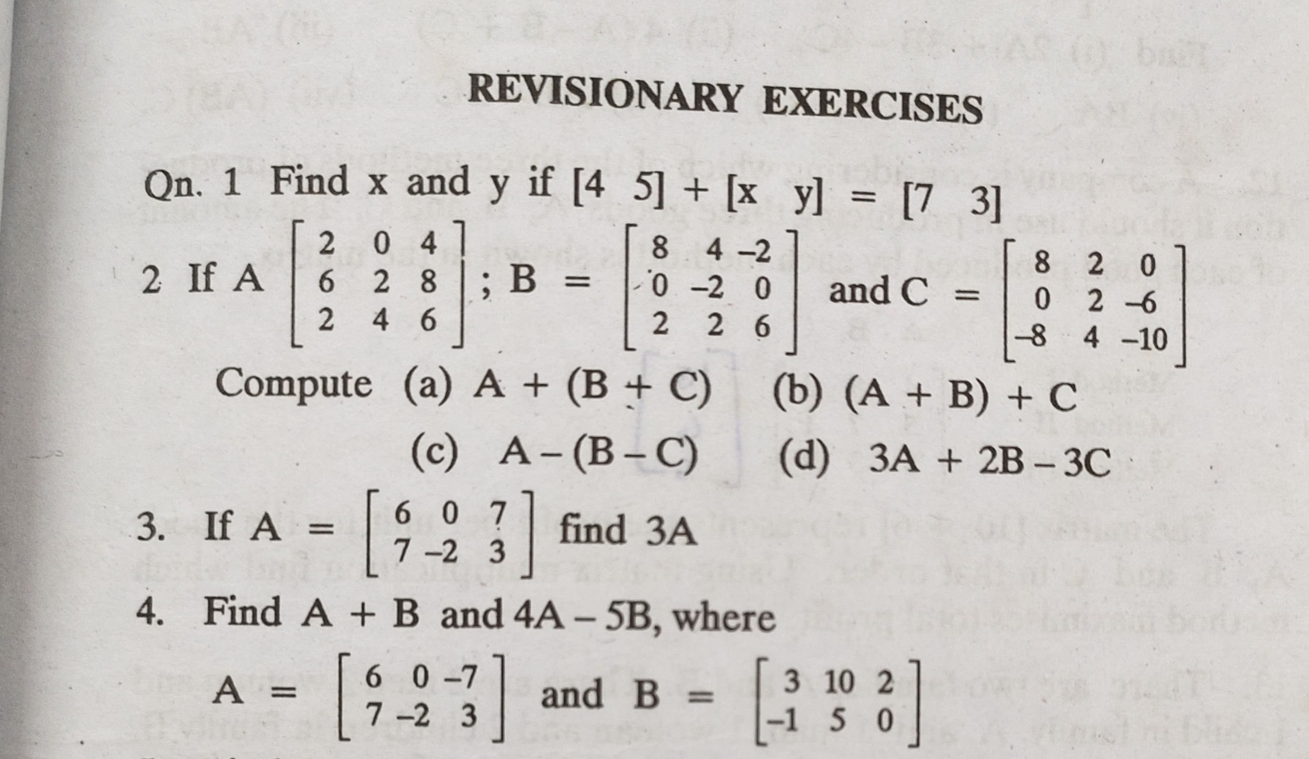 assignment on matrices