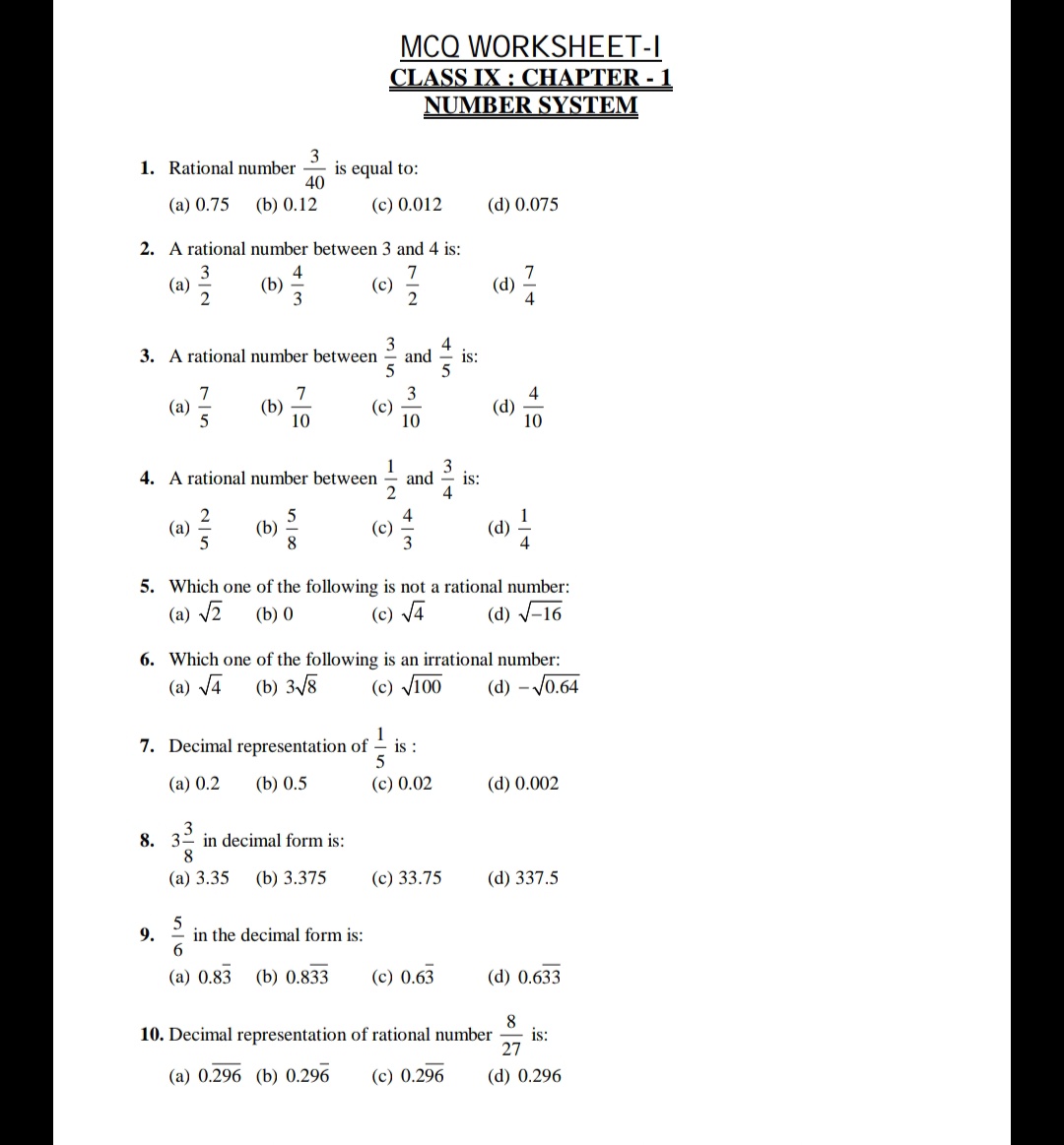 9th Class Maths Notes and Solutions pdf Download 