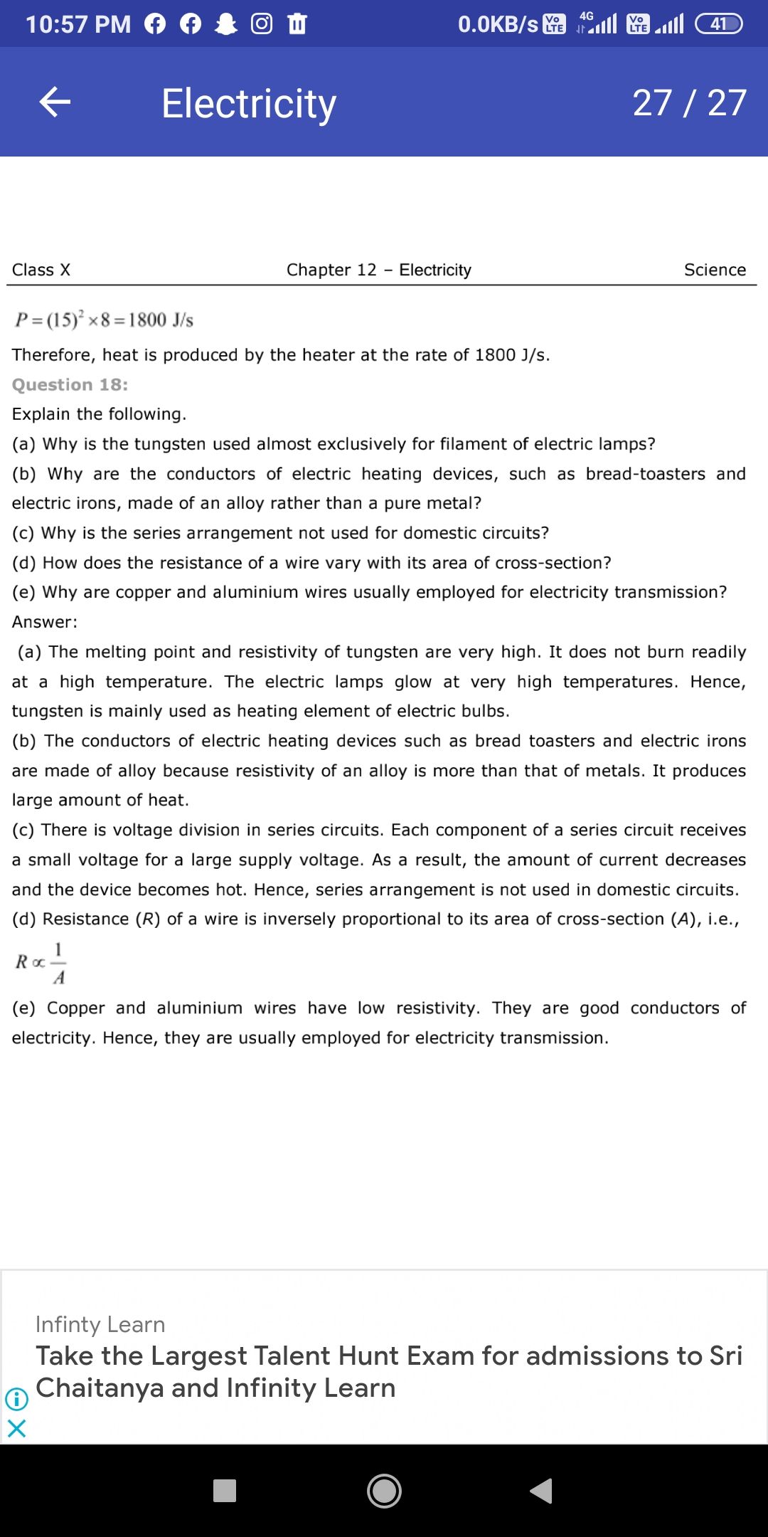 assignment of physics electricity