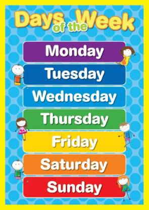 Days of the week in English