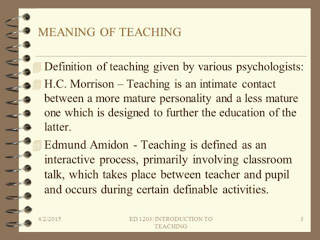 teaching definition essay