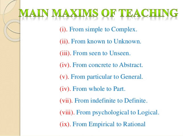 Maxims Of Teaching - Social Science - Notes - Teachmint