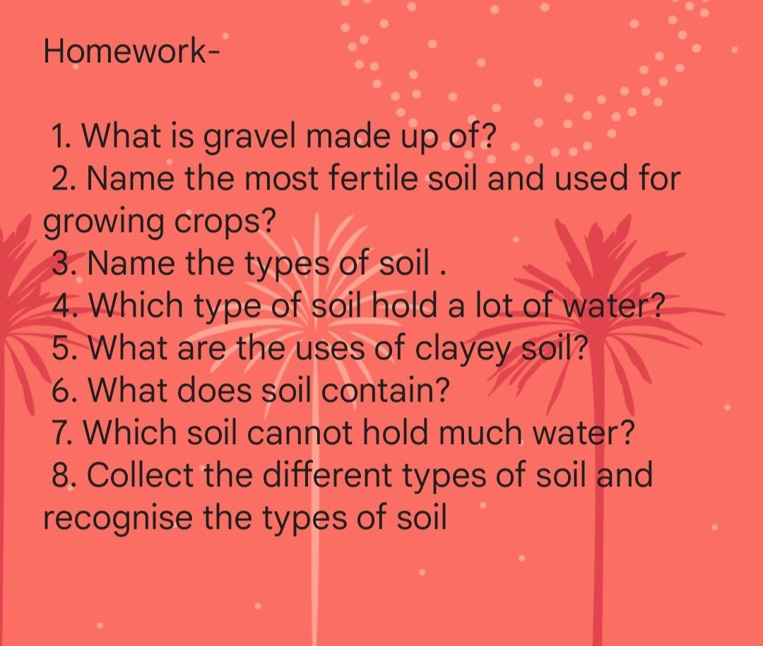 soil science assignment topics