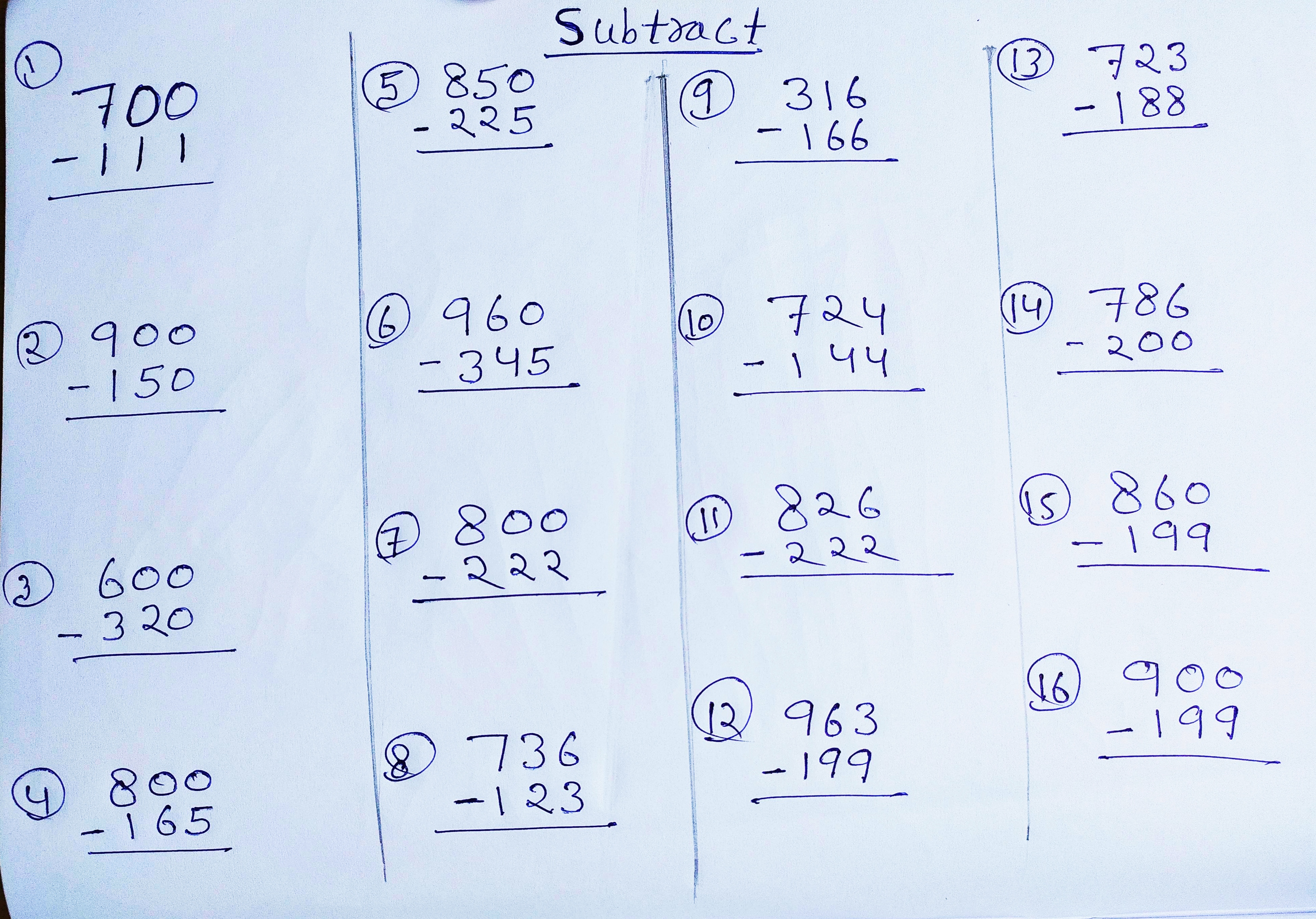 H W For Rishav Class 2 - Mathematics - Notes - Teachmint