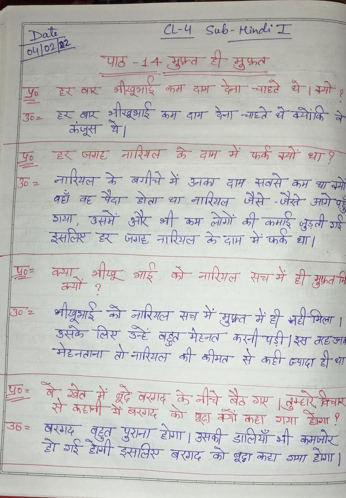 hindi assignment computer