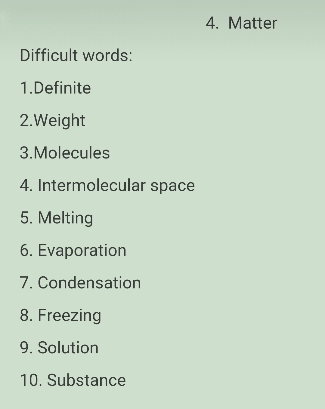 Difficult Words E V S Notes Teachmint