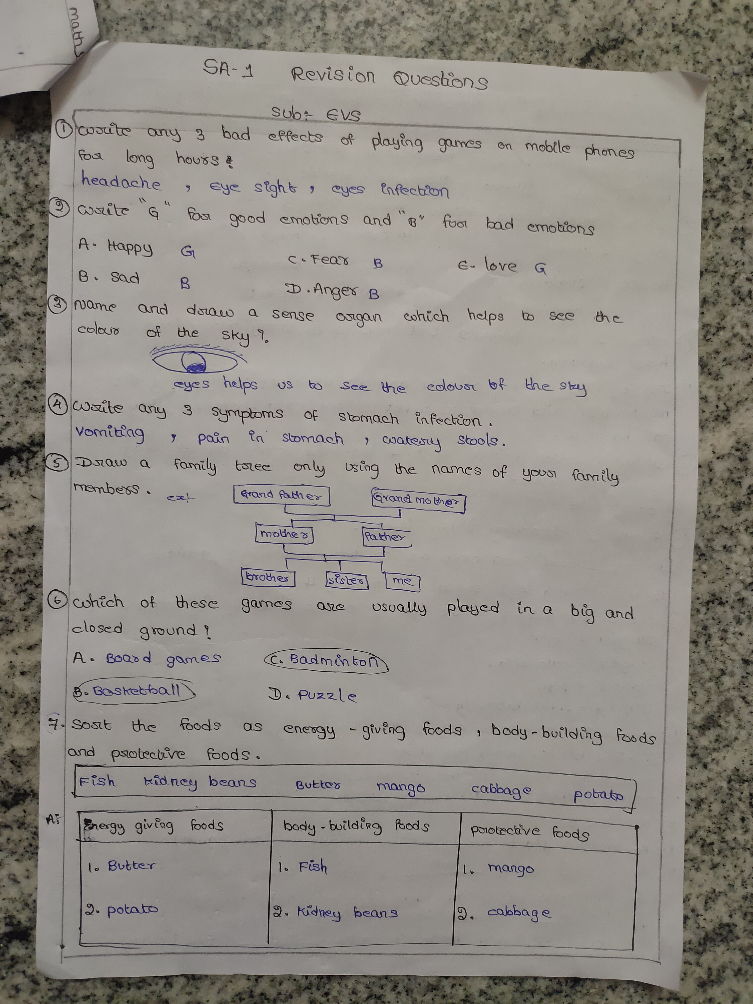 EVS WORK BOOK SOLUTIONS - EVS - Notes - Teachmint