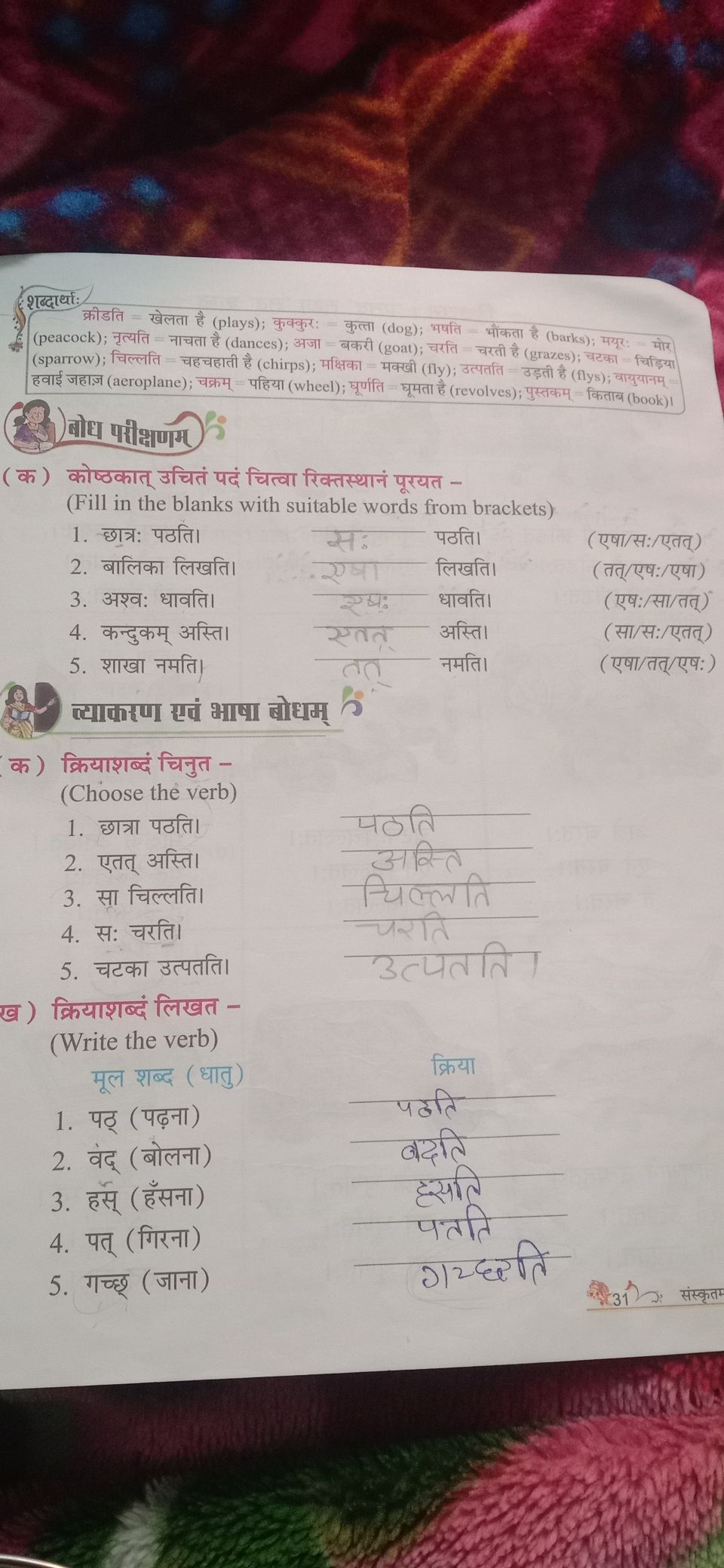 assignment in sanskrit name