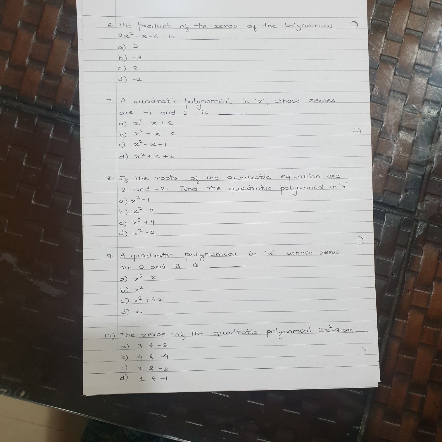 Cw Page 2.jpeg - Mathematics - Notes - Teachmint