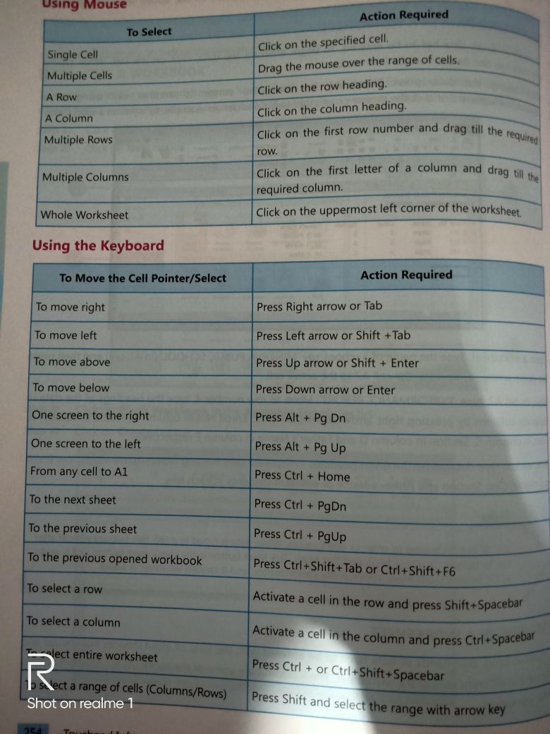 Spreadsheet Shortcut Key Computer Assignment Teachmint 7952