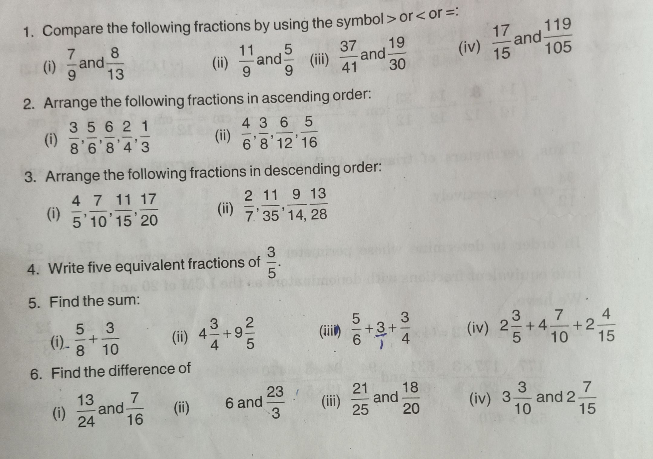 Fraction RDP-1 - Mathematics - Assignment - Teachmint