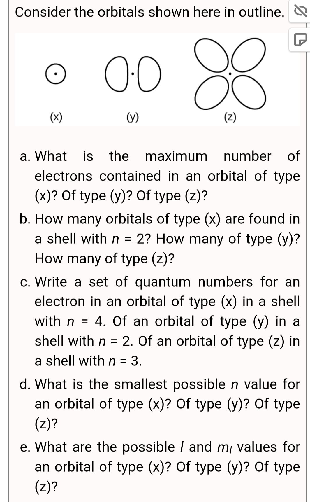 assignment on quantum numbers