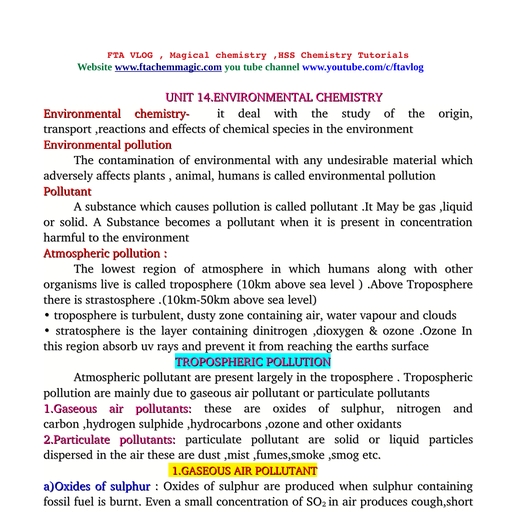 Environmental chemistry P - Chemistry - Free PDF Download 2026