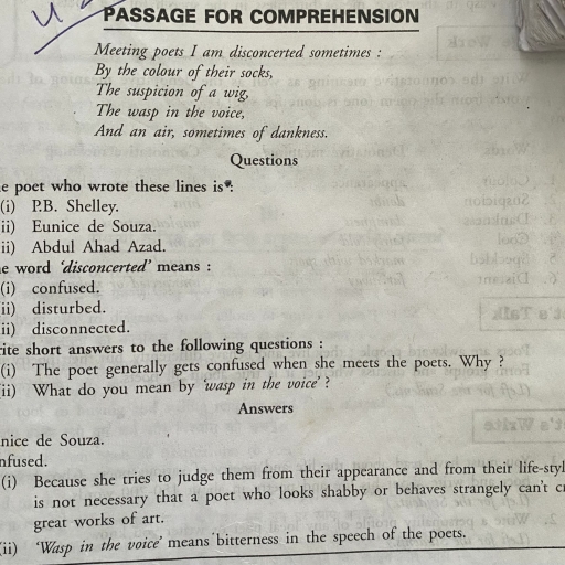 Comprehensive passage - ENGLISH - Notes - Teachmint