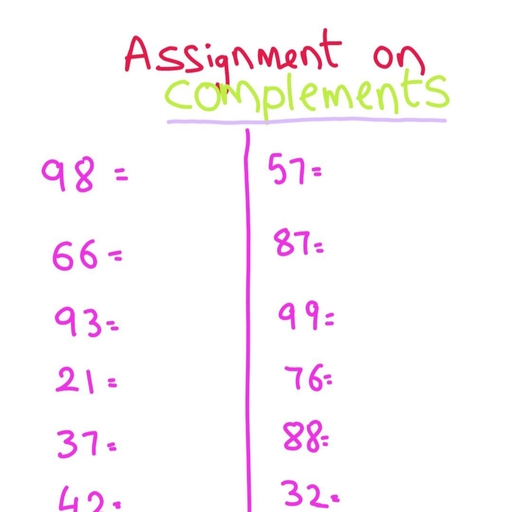 Assign Of Complements.jpg - Vedic Maths - Free PDF Download 2026