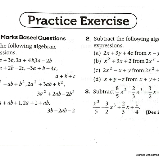 Algebraic Expressions - Maths - Free PDF Download 2026