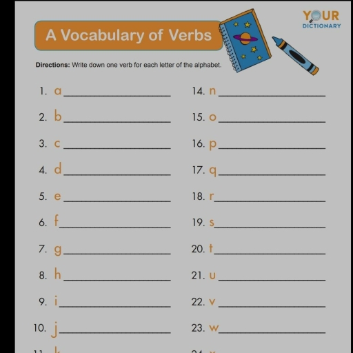 Verbs Vocabulary - English Language - Assignment - Teachmint