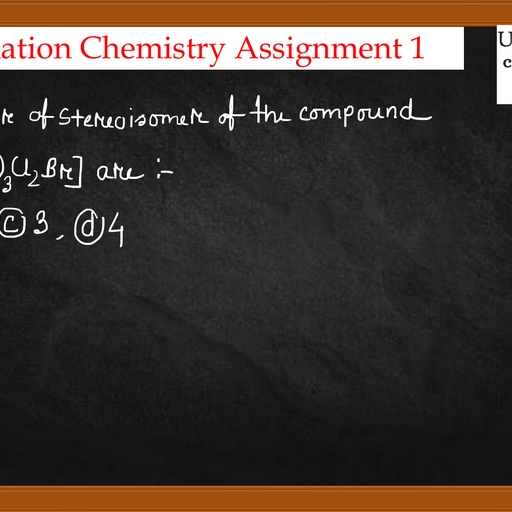 Assignment 01 - Chemistry - Notes - Teachmint