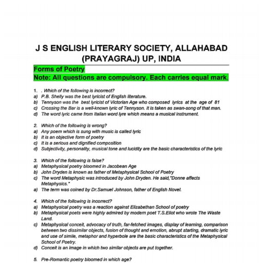 Lecture 05-Jun-2022.pdf - English (TGT/PGT/UGC-NET - Free PDF Download 2026