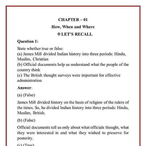 Chapter 1 - History - Free PDF Download 2026
